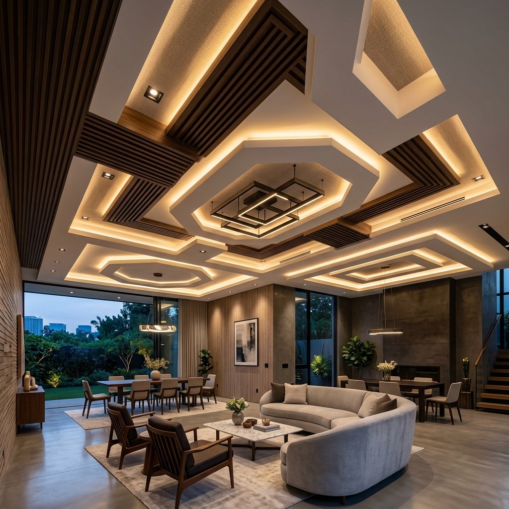 Luxury ceiling and lighting design