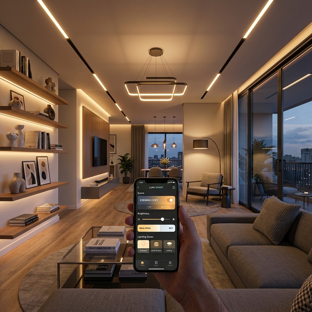 Ambient ceiling lighting