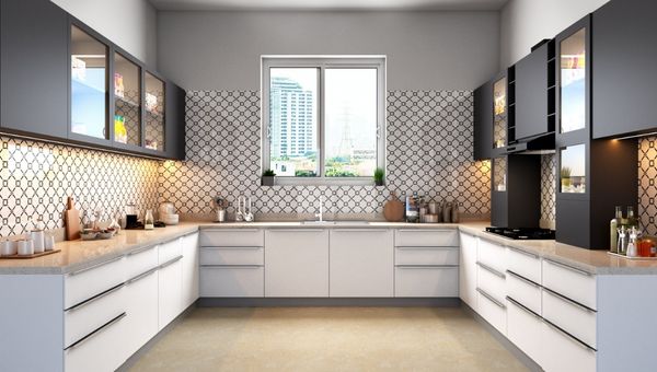 U Shape Modular Kitchen